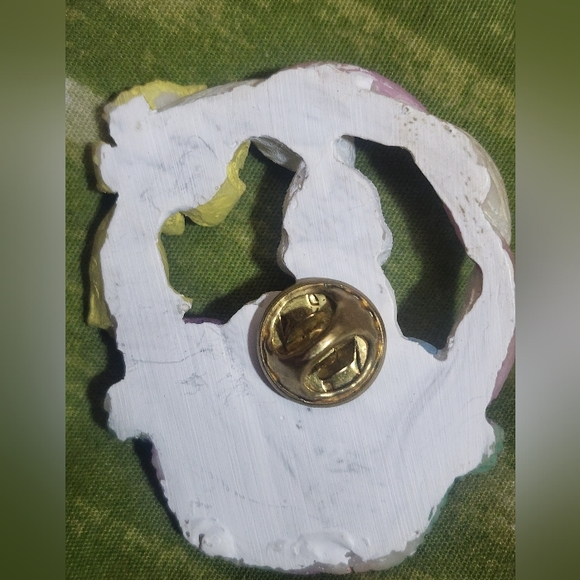 Bunny in Easter basket . Lapel Pin - Picture 4 of 6